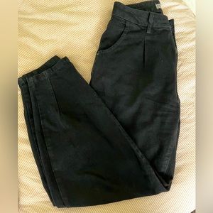Black denim balloon jeans